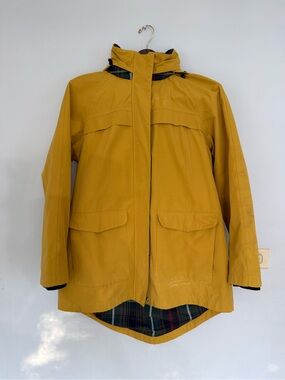 Pendleton Mustard Yellow Hooded Utility Jacket with Tartan Trim